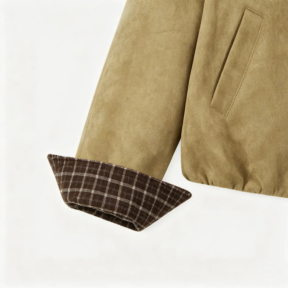 An image of a   34242 Check-Trim Blouson Jacket by  Mirra Masa