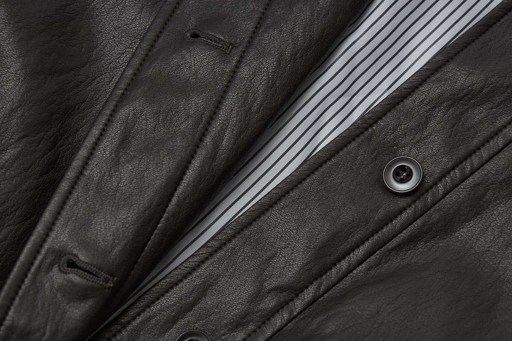 An image of a   34266 Vegan Leather Bomber Jacket by  Mirra Masa