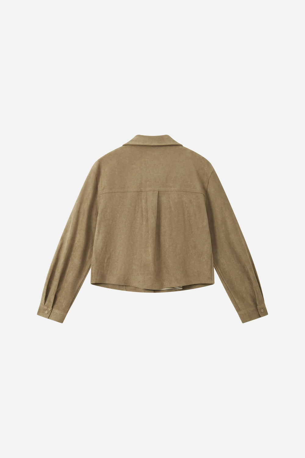 An image of a   34396 Faux-Suede Jacket & Striped Cami Set by  Mirra Masa