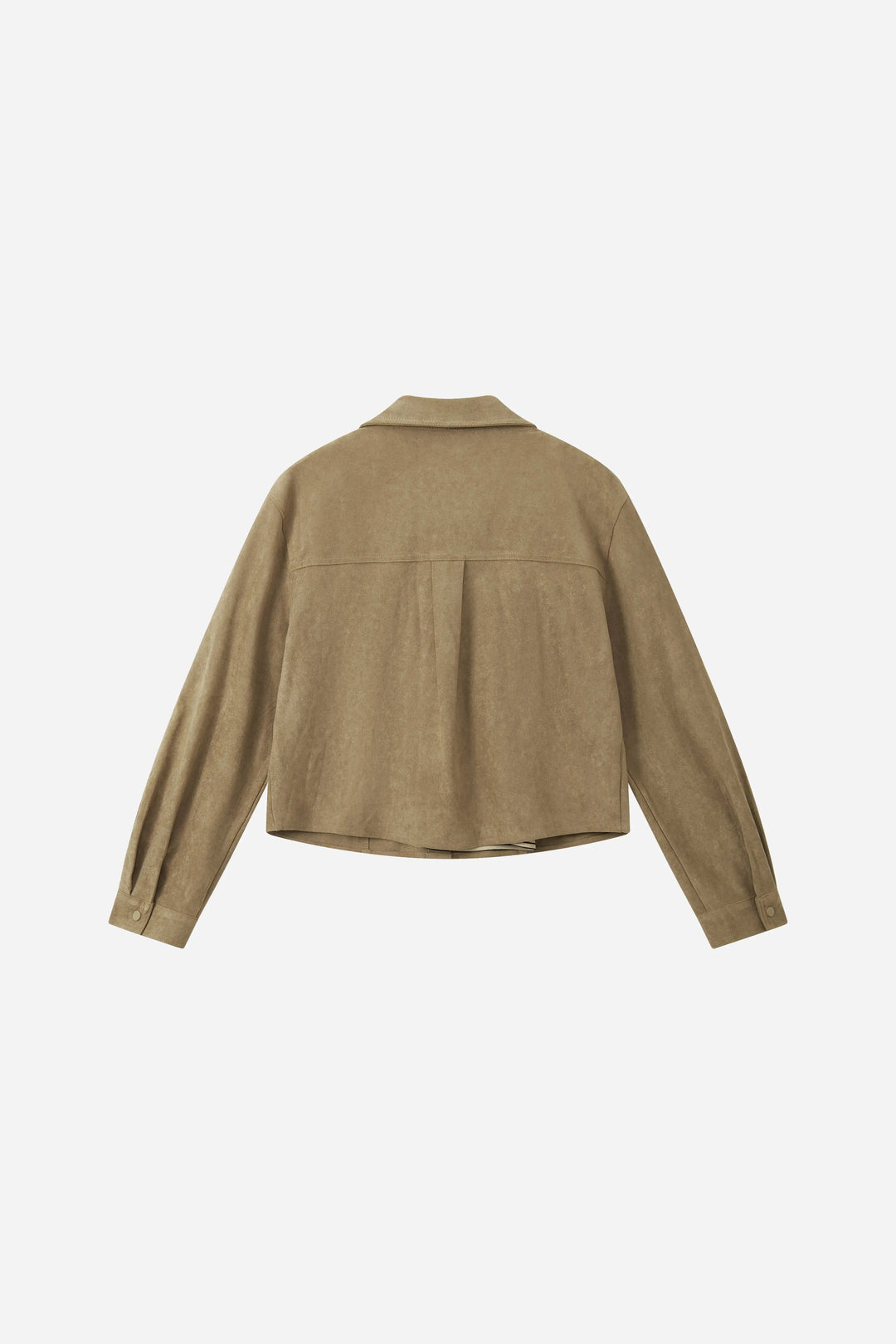An image of a   34396 Faux-Suede Jacket & Striped Cami Set by  Mirra Masa