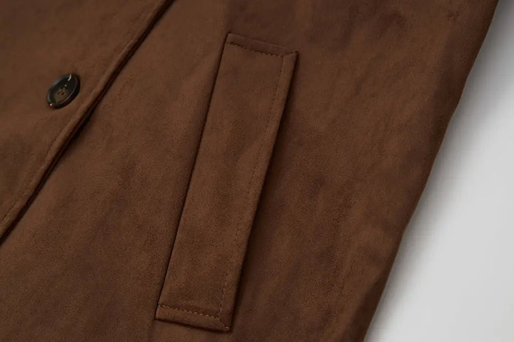 An image of a   34418 Suede Trench Coat by  Mirra Masa