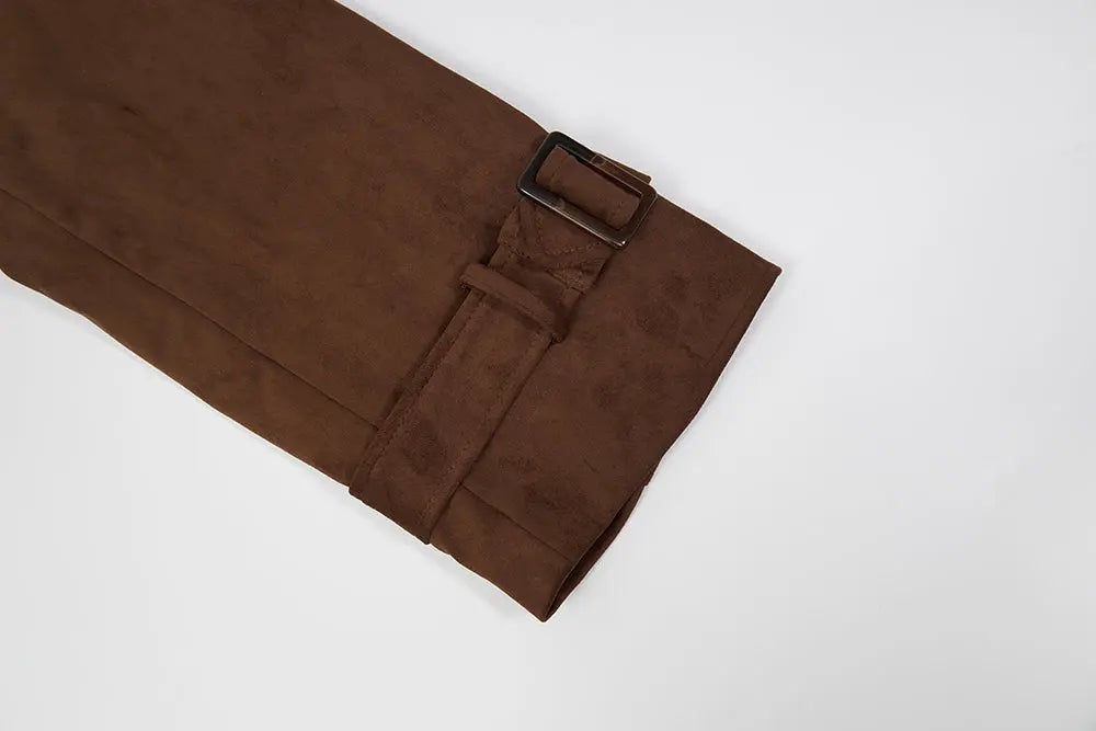 An image of a   34418 Suede Trench Coat by  Mirra Masa