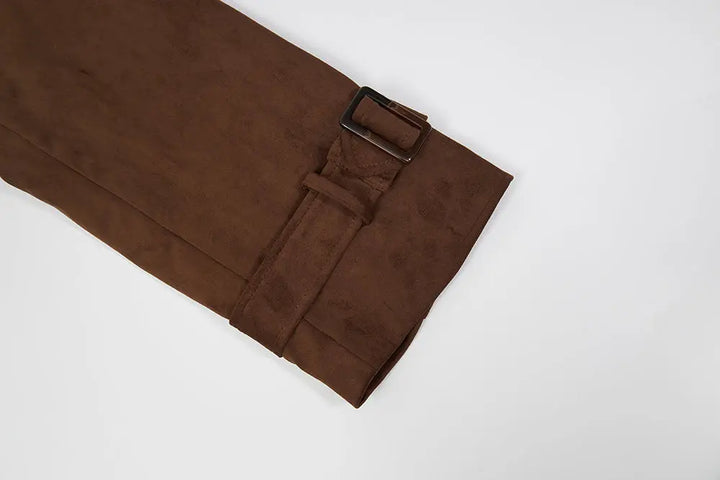 An image of a   34418 Suede Trench Coat by  Mirra Masa
