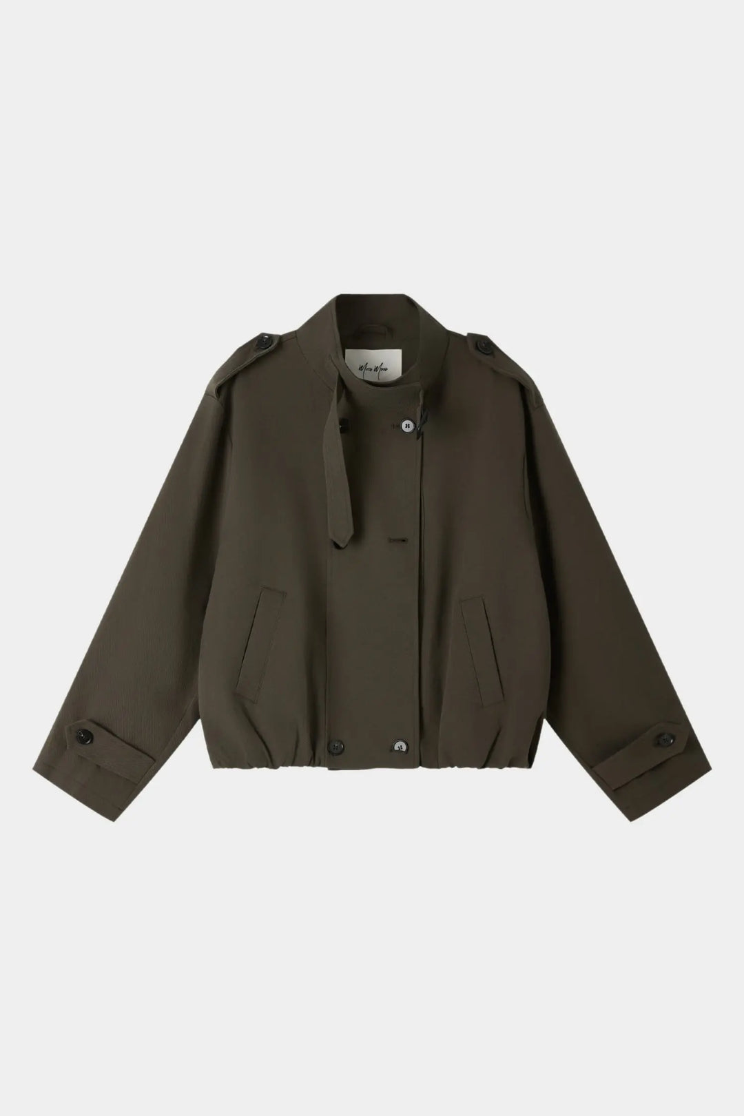 An image of a   34452 Cropped Trench Jacket by  Mirra Masa