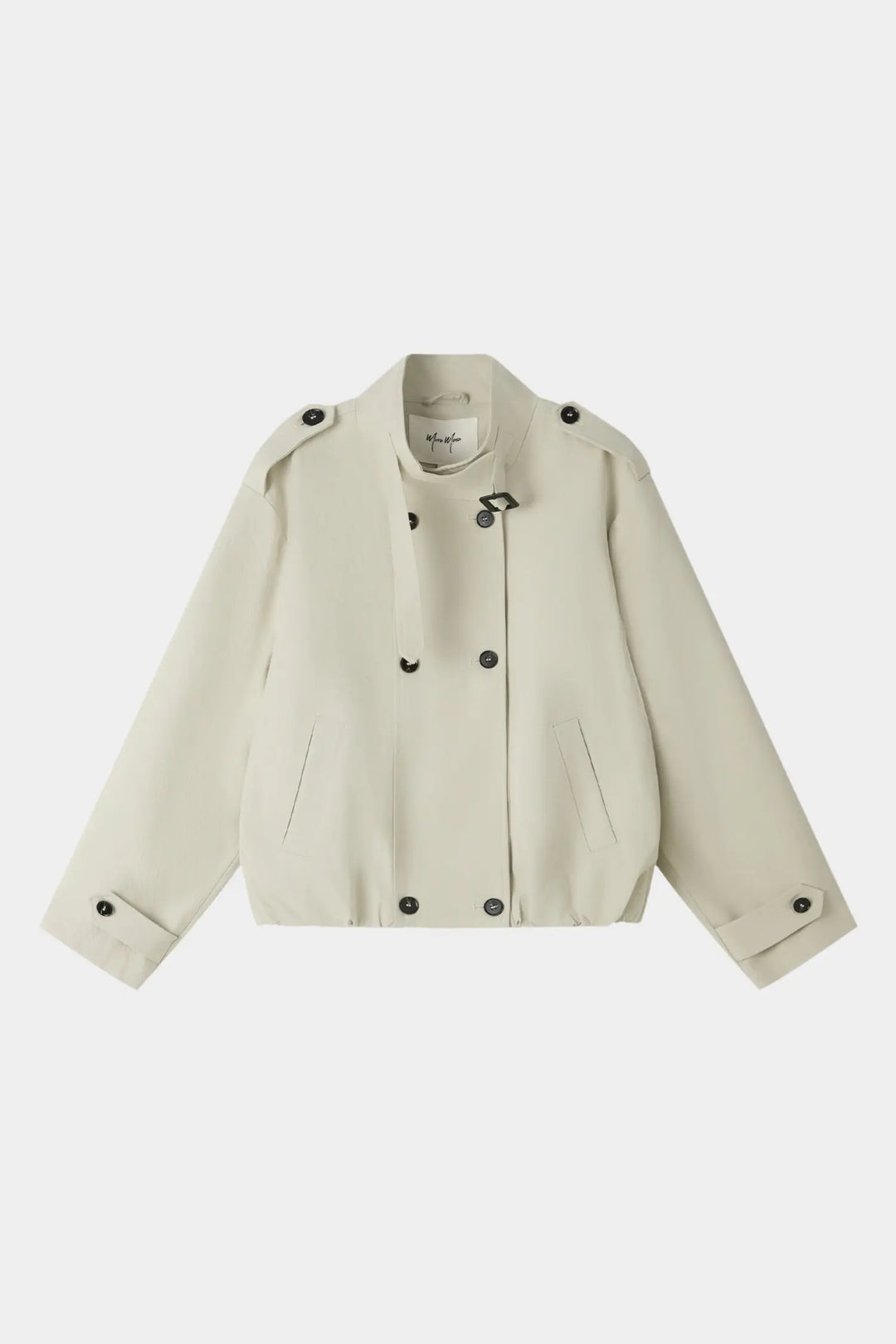 An image of a   34452 Cropped Trench Jacket by  Mirra Masa