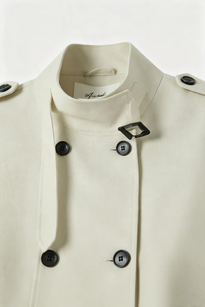 An image of a   34452 Cropped Trench Jacket by  Mirra Masa