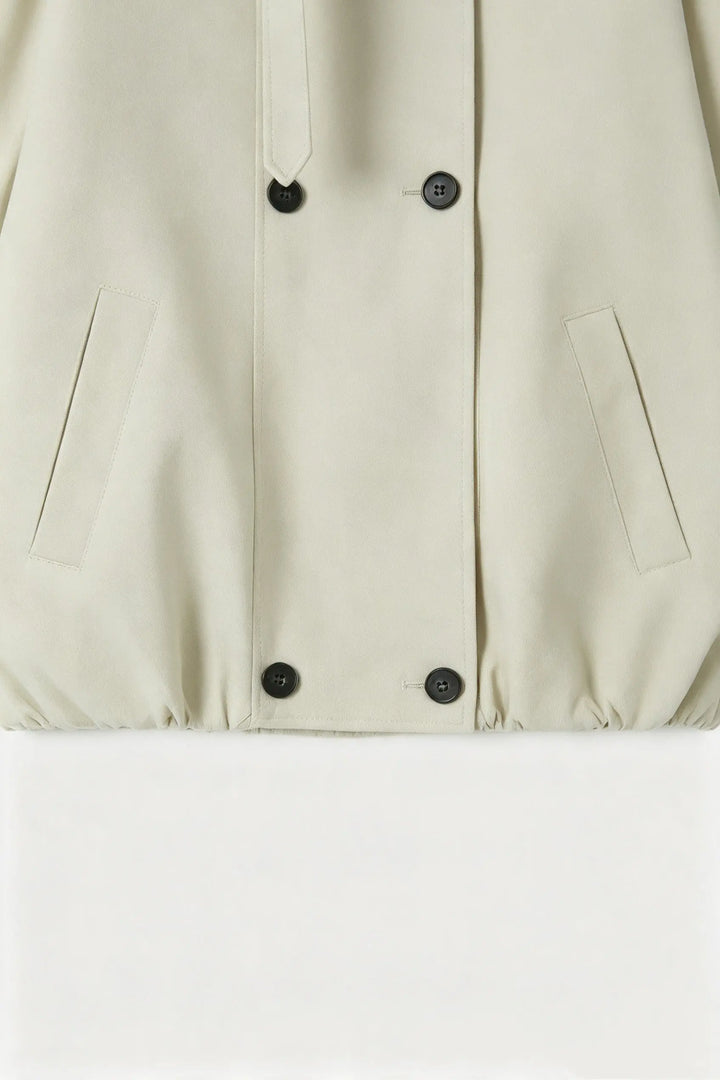 An image of a   34452 Cropped Trench Jacket by  Mirra Masa