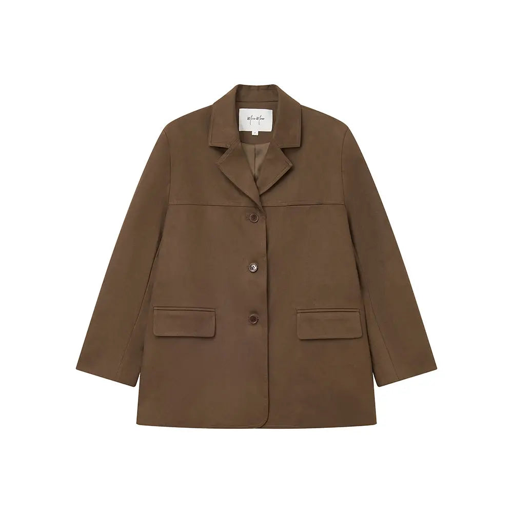 An image of a  Dark Espresso / One-Size 34481 Urban Suede Jacket by  Mirra Masa