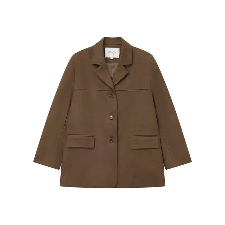 An image of a  Dark Espresso / One-Size 34481 Urban Suede Jacket by  Mirra Masa