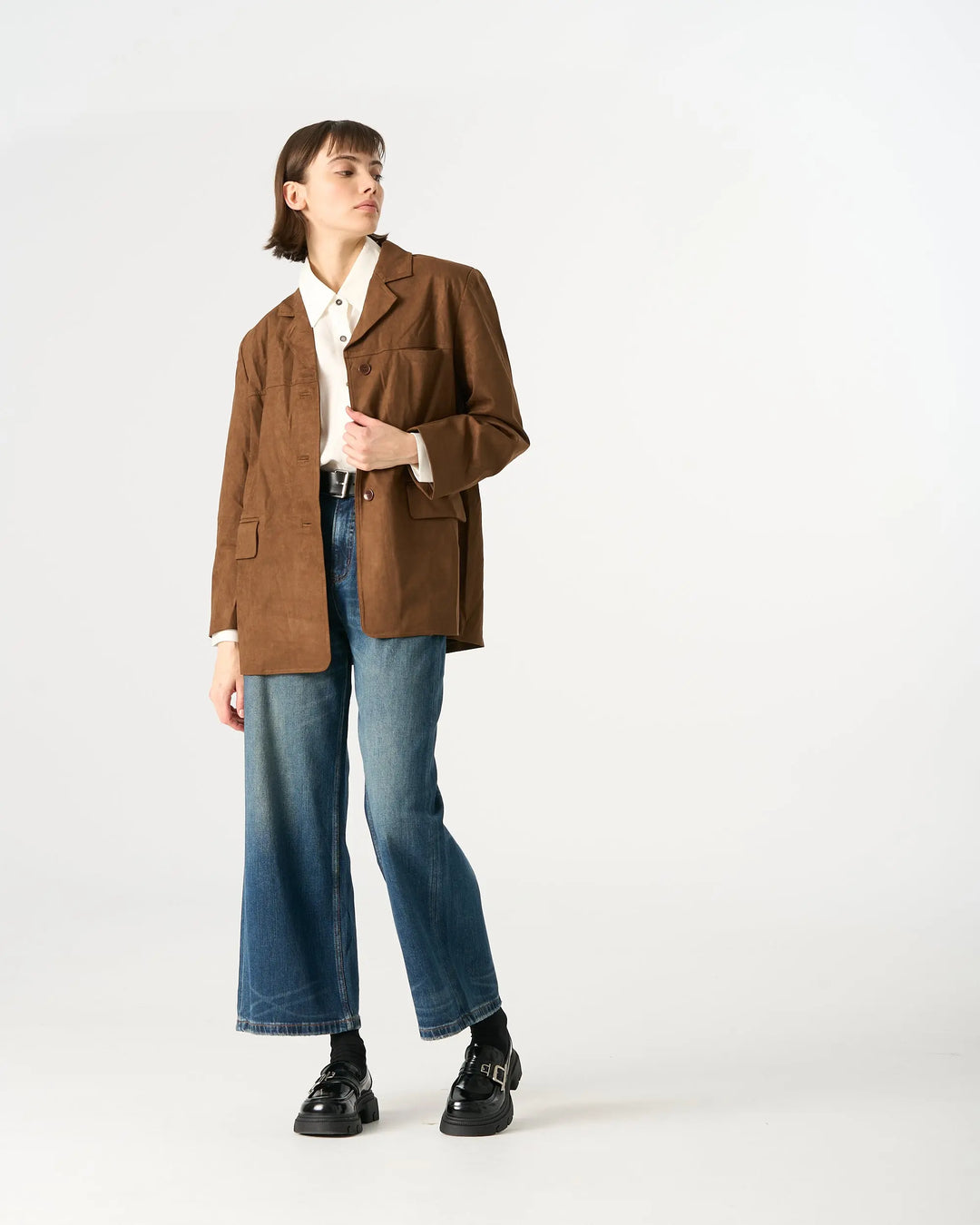 An image of a   34481 Urban Suede Jacket by  Mirra Masa