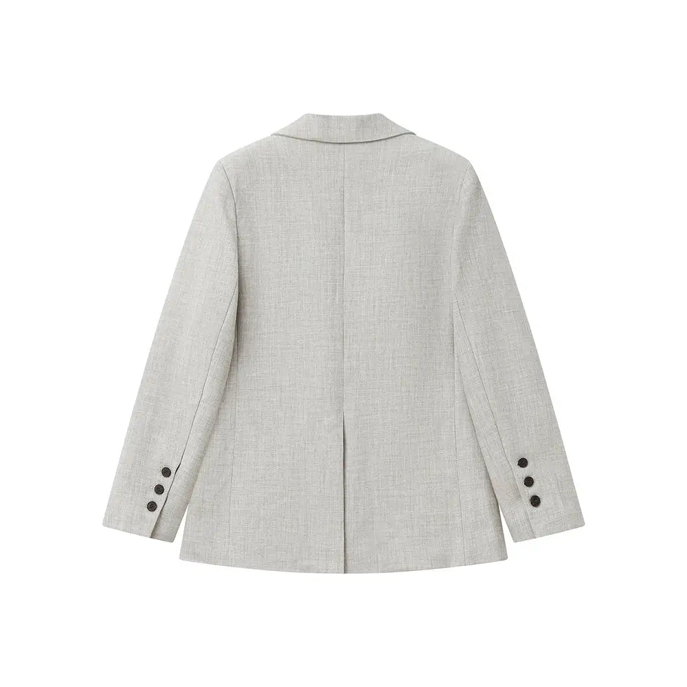 An image of a   34483 Structured Linen Blend Blazer by  Mirra Masa