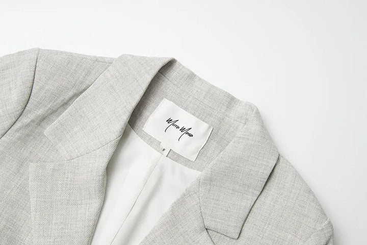 An image of a   34483 Structured Linen Blend Blazer by  Mirra Masa