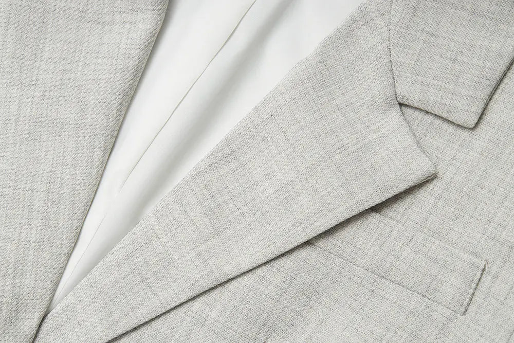 An image of a   34483 Structured Linen Blend Blazer by  Mirra Masa