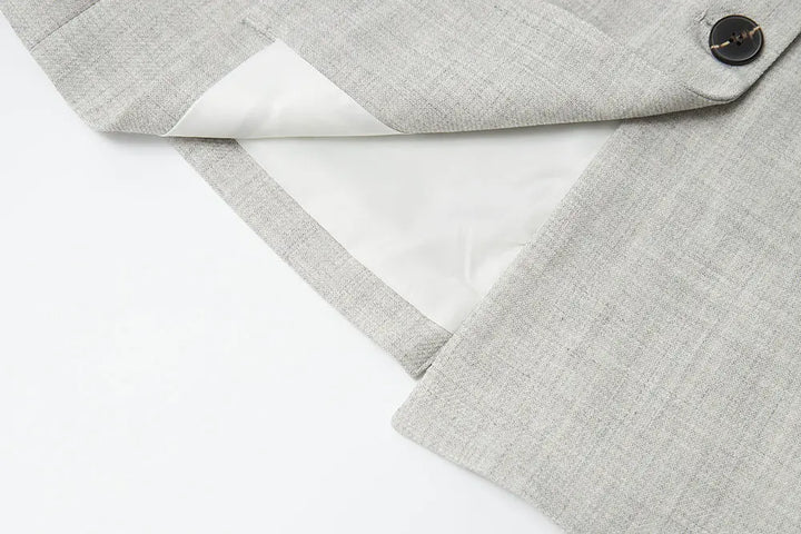An image of a   34483 Structured Linen Blend Blazer by  Mirra Masa