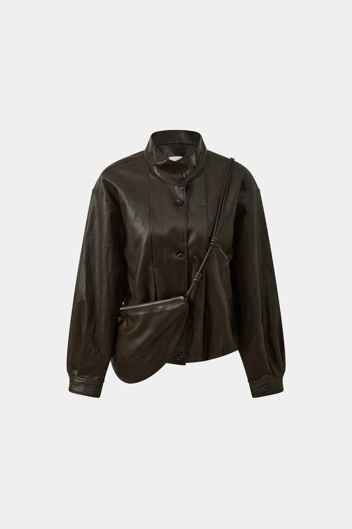An image of a   34521 Bomber Jacket with Matching Bag by  Mirra Masa