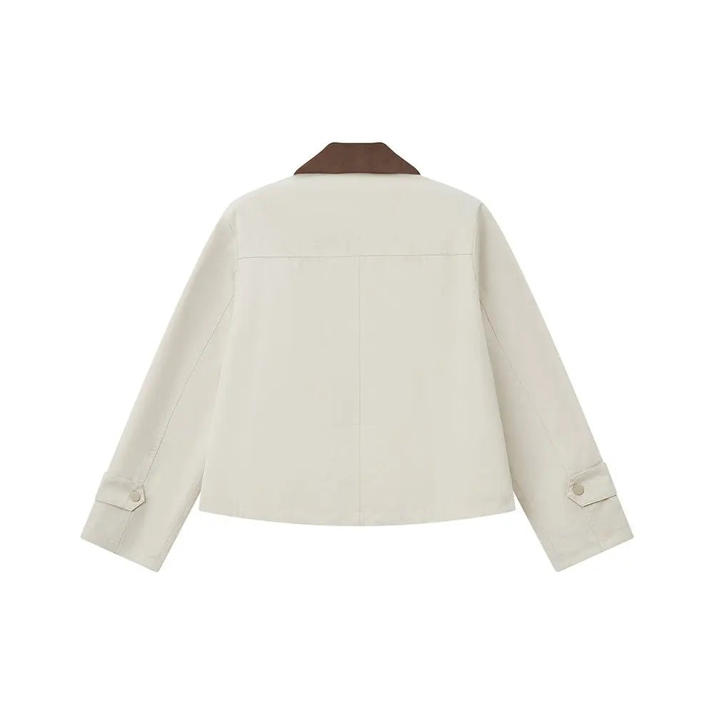 An image of a   34525 Cropped Two Tone Jacket by  Mirra Masa