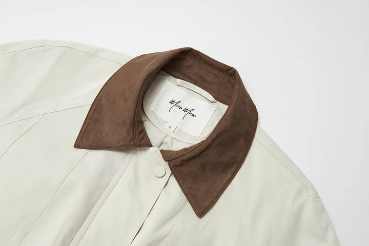 An image of a   34525 Cropped Two Tone Jacket by  Mirra Masa