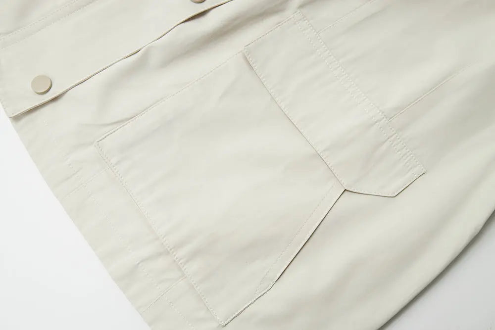 An image of a   34525 Cropped Two Tone Jacket by  Mirra Masa