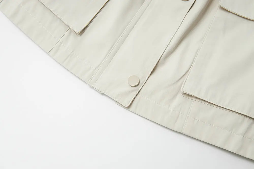 An image of a   34525 Cropped Two Tone Jacket by  Mirra Masa