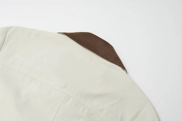 An image of a   34525 Cropped Two Tone Jacket by  Mirra Masa