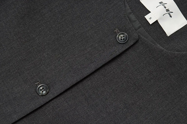 An image of a   34549 Minimalist Two-Button Cropped Blazer by  Mirra Masa