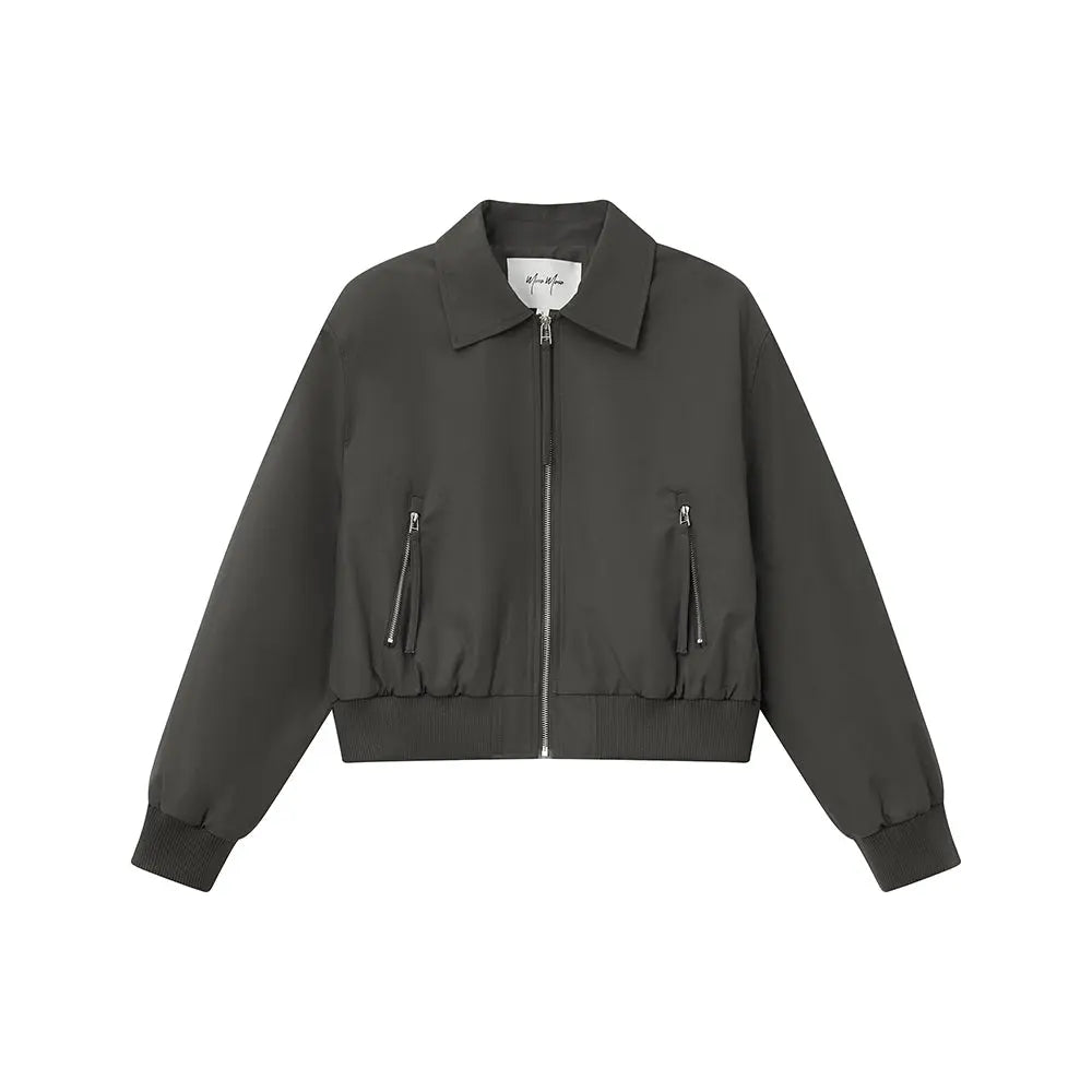 An image of a  Khaki / Medium 34752 Zip Up Jacket by  Mirra Masa