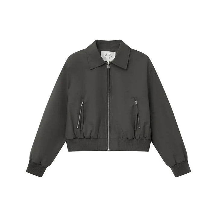 An image of a  Khaki / Medium 34752 Zip Up Jacket by  Mirra Masa