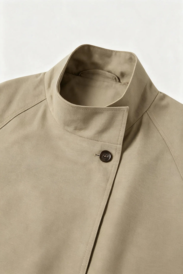 An image of a   34758 Sculpted trench coat by  Mirra Masa