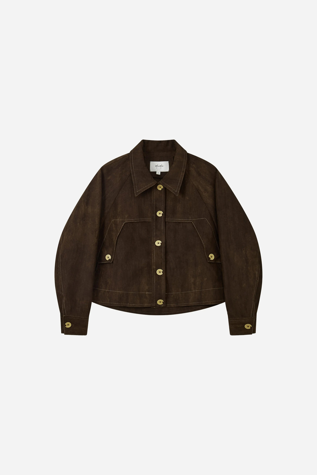 An image of a   34762 Contrast-Stitch Jacket by  Mirra Masa