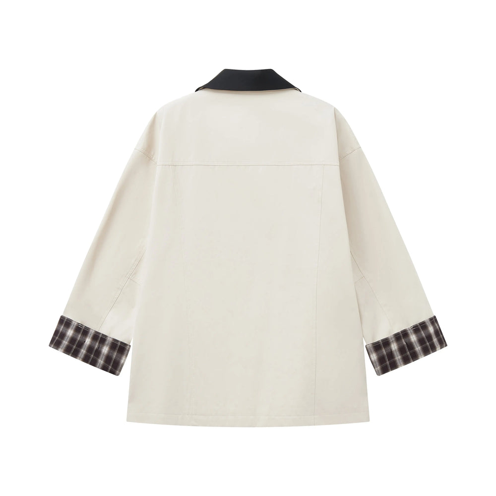 An image of a   34871 Cuffed Jacket with Detachable Collar by  Mirra Masa