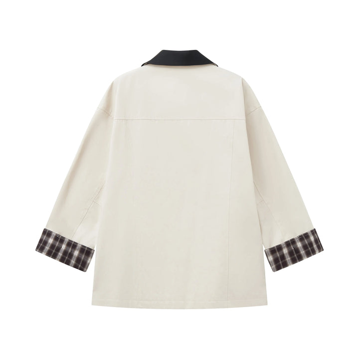 An image of a   34871 Cuffed Jacket with Detachable Collar by  Mirra Masa