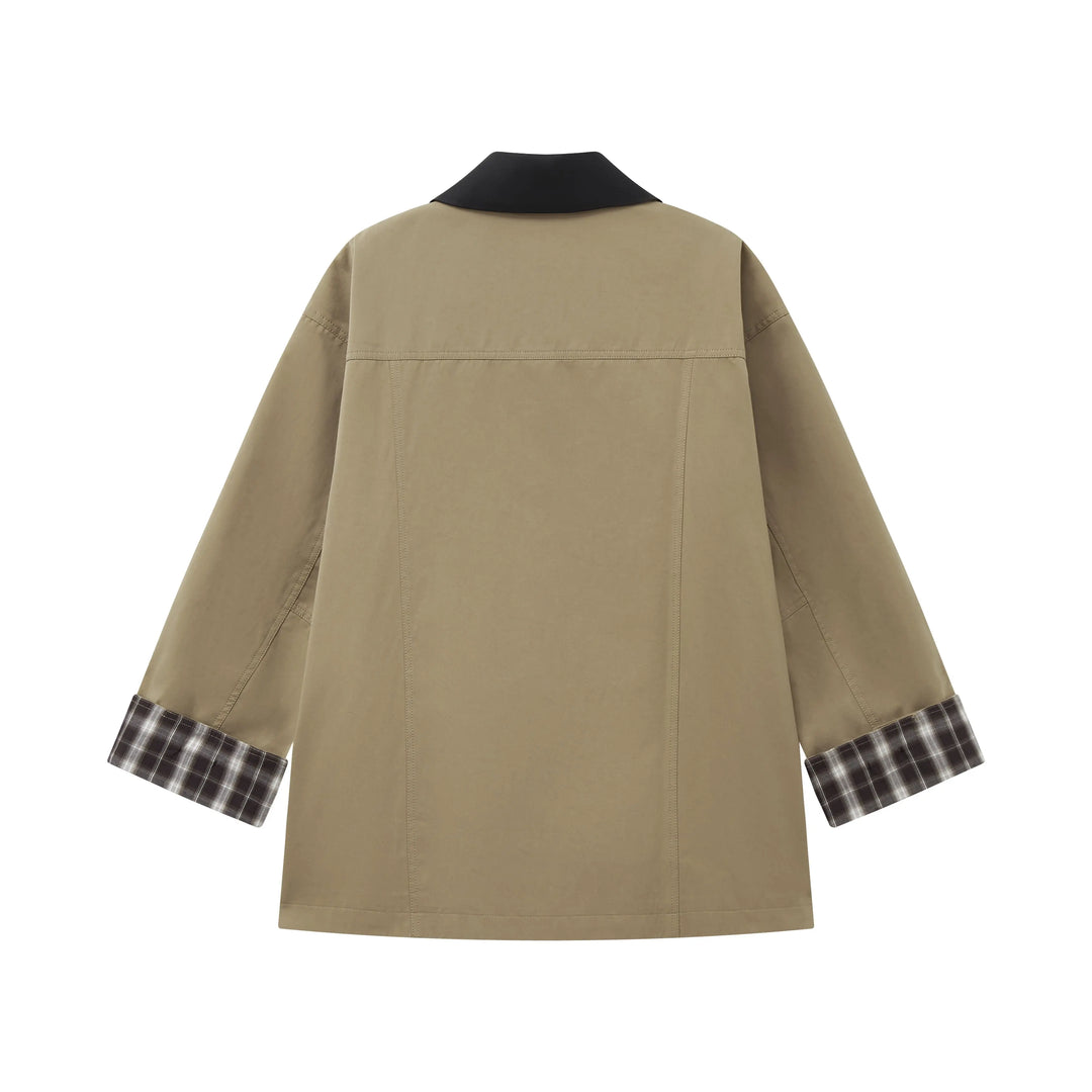 An image of a   34871 Cuffed Jacket with Detachable Collar by  Mirra Masa