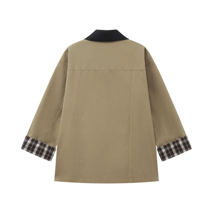 An image of a   34871 Cuffed Jacket with Detachable Collar by  Mirra Masa