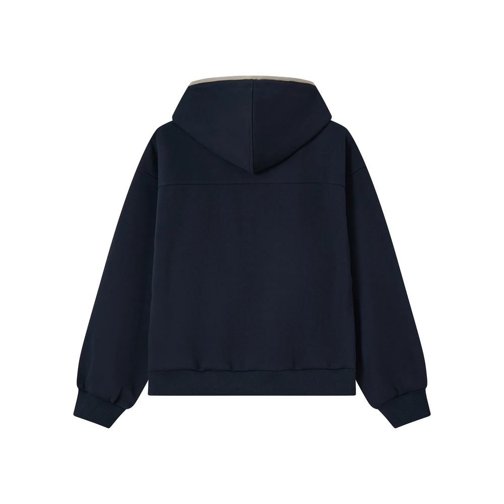 An image of a   34874 Drawstring Zip-Up Hoodie by  Mirra Masa