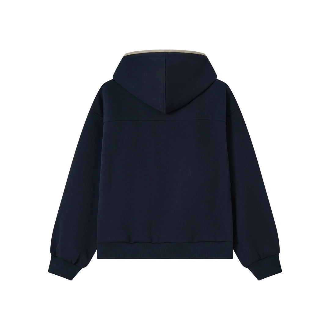 An image of a   34874 Drawstring Zip-Up Hoodie by  Mirra Masa