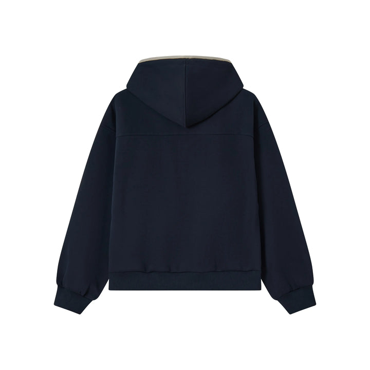 An image of a   34874 Drawstring Zip-Up Hoodie by  Mirra Masa