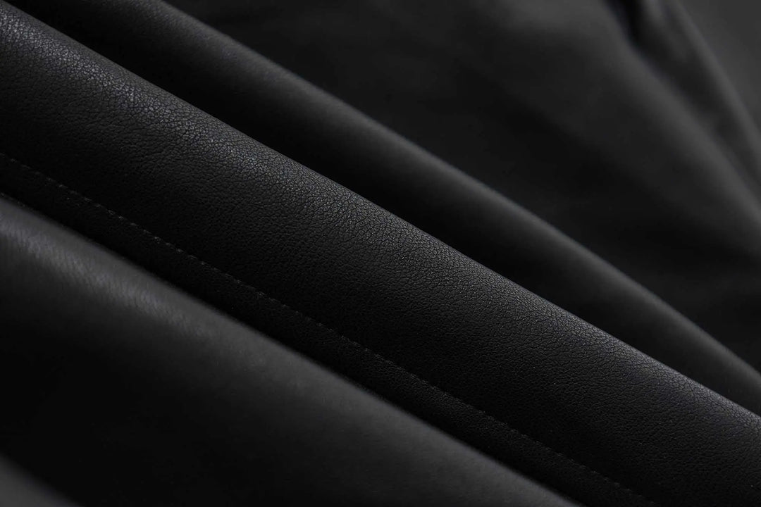 An image of a   34929 Vegan Leather Zip-Up Jacket by  Mirra Masa