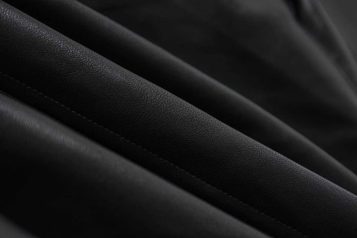 An image of a   34929 Vegan Leather Zip-Up Jacket by  Mirra Masa