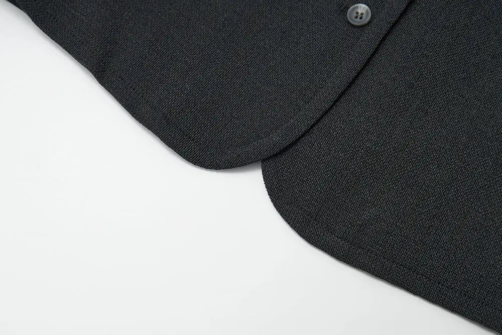 An image of a   34951 Minimalist Cropped Knit Blazer by  Mirra Masa