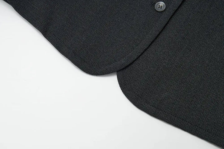 An image of a   34951 Minimalist Cropped Knit Blazer by  Mirra Masa