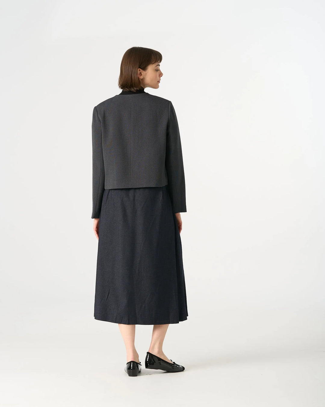 An image of a   34951 Minimalist Cropped Knit Blazer by  Mirra Masa