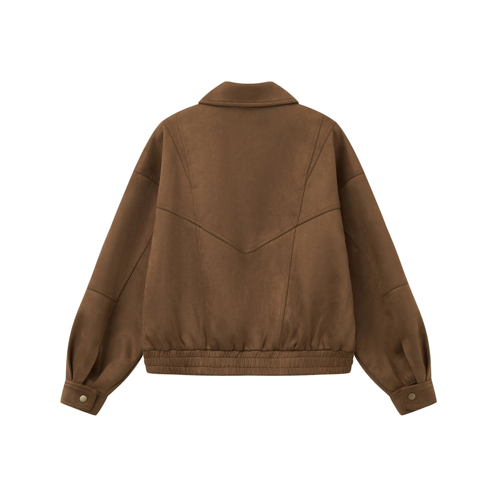 An image of a   34958 Suede Form Jacket by  Mirra Masa