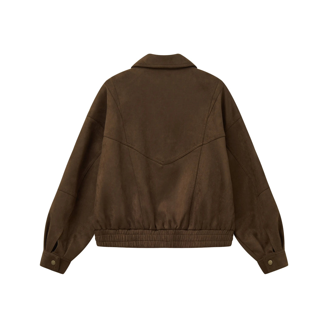 An image of a   34958 Suede Form Jacket by  Mirra Masa