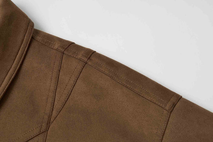 An image of a   34958 Suede Form Jacket by  Mirra Masa