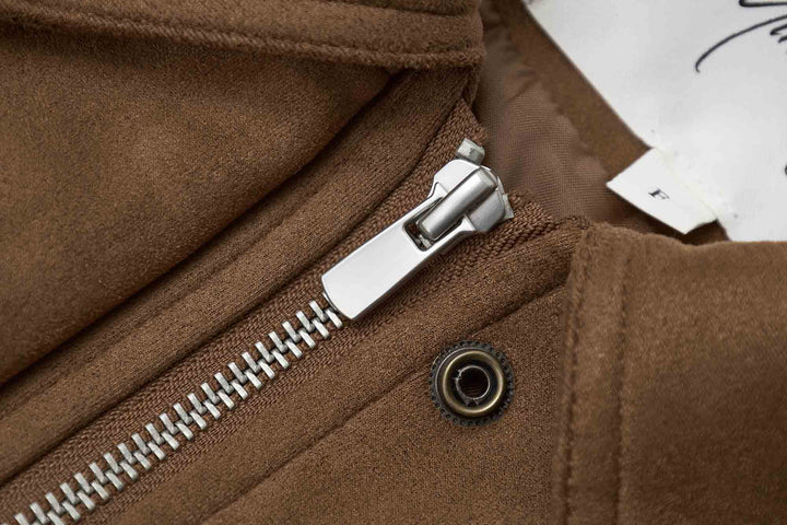 An image of a   34958 Suede Form Jacket by  Mirra Masa