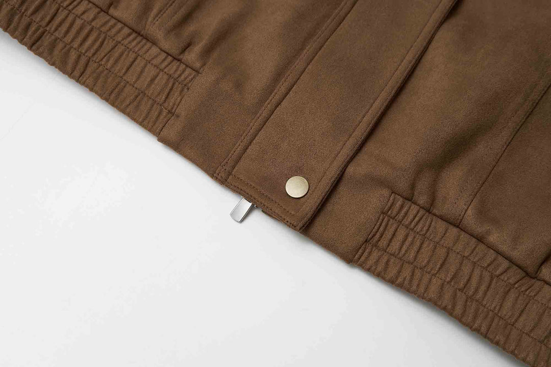 An image of a   34958 Suede Form Jacket by  Mirra Masa