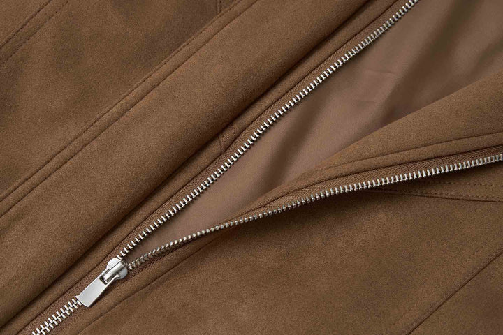 An image of a   34958 Suede Form Jacket by  Mirra Masa