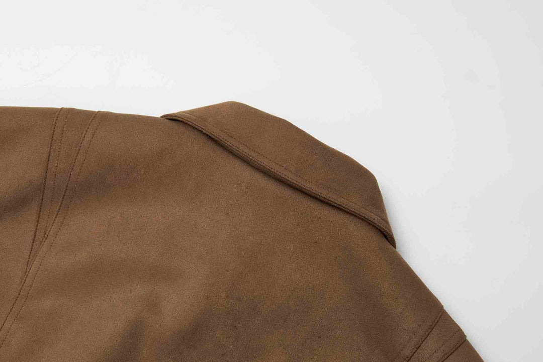 An image of a   34958 Suede Form Jacket by  Mirra Masa