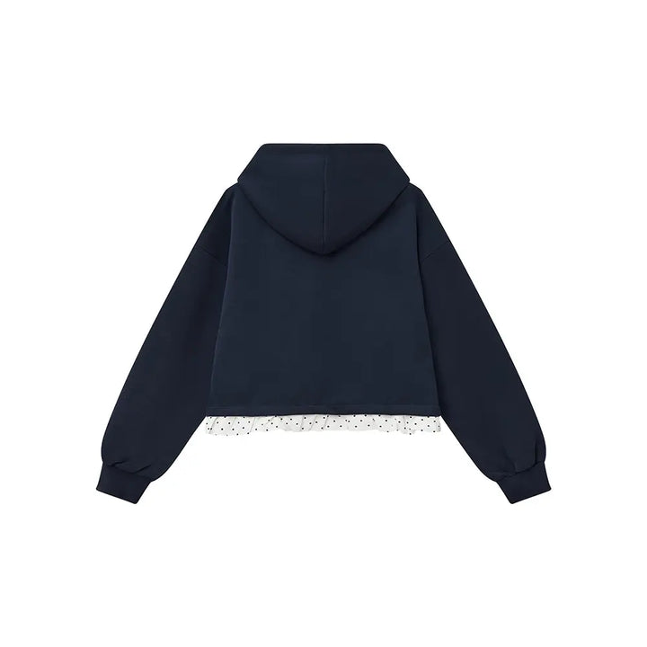 An image of a   34984 Layered and Laced Hoodie by  Mirra Masa