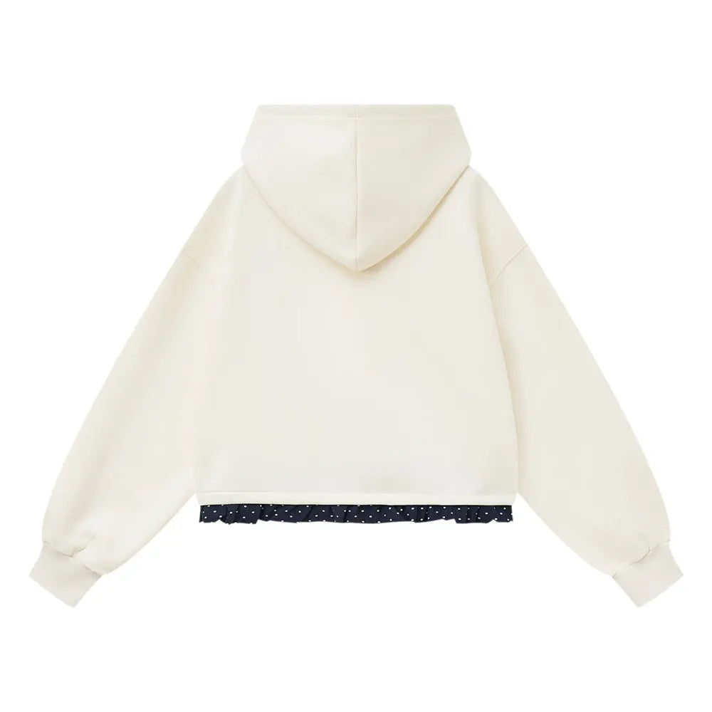 An image of a   34984 Layered and Laced Hoodie by  Mirra Masa
